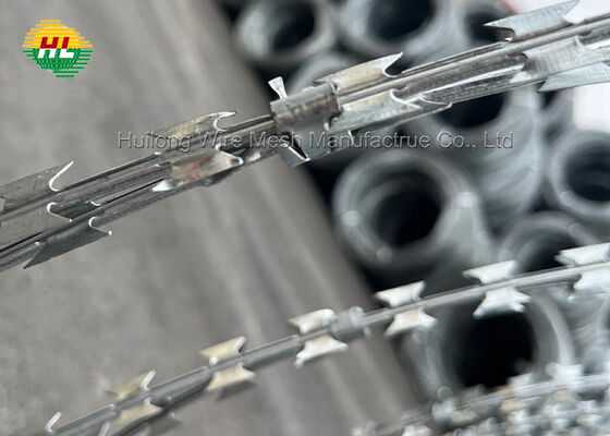 Egoza Razor Blade Fencing Wire With Sharp  Steel Blades For Maximum Deterrent Effect, Available From Razor Wire Factory