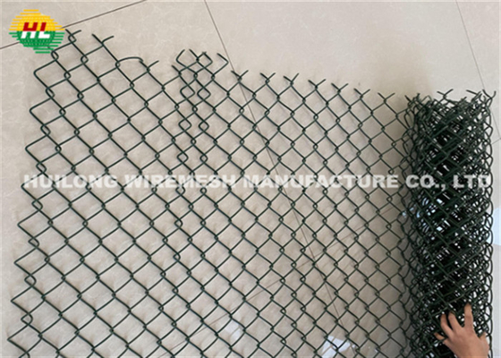 7ft Tall Chain Link Wire Fence Green Coated Standard Mesh 2" X 9 Gauge