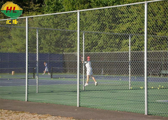 1" 4.35mm Tennis Court Chain Link Wire Fence Green Pvc Coated Or Galvanized