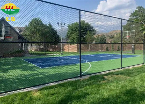 1" 4.35mm Tennis Court Chain Link Wire Fence Green Pvc Coated Or Galvanized