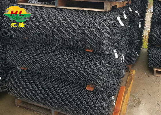 Anticorrosion Vinyl Black Chain Link Fence 50Ft Per Roll