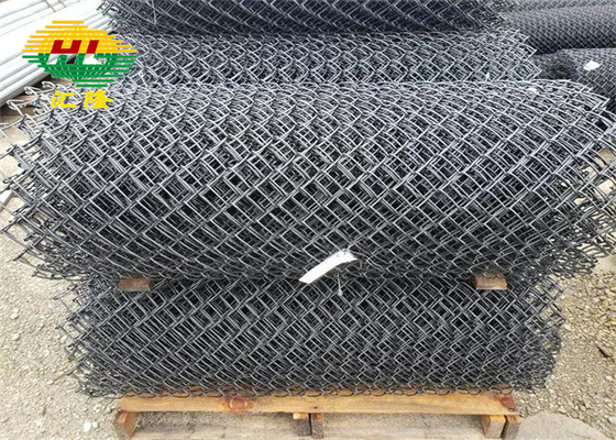 Anticorrosion Vinyl Black Chain Link Fence 50Ft Per Roll