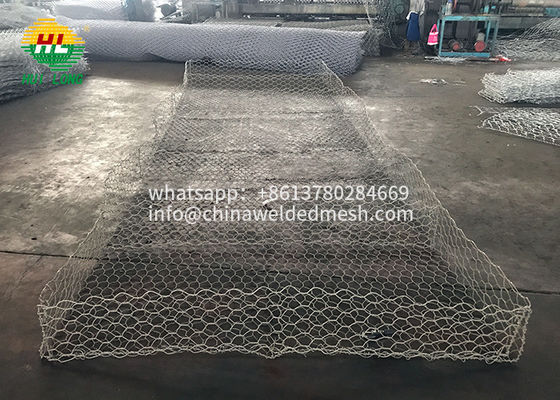 ASTM A975 Galfan Gabion Baskets , 3.4mm Gabion River Bank Protection