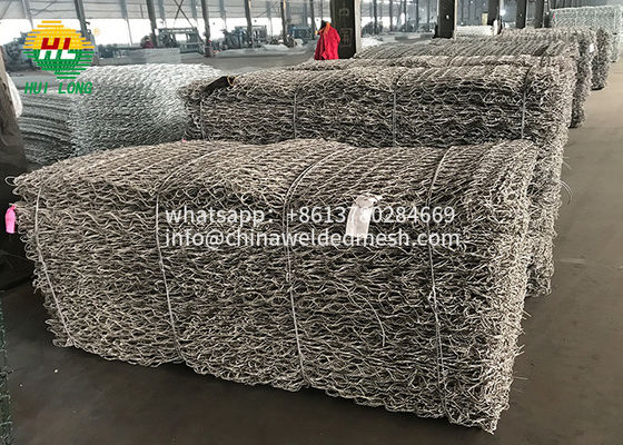 ASTM A975 Galfan Gabion Baskets , 3.4mm Gabion River Bank Protection