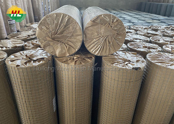 Hot Dipped Galvanized 1/2inch Square Mesh BWG22 Wire 36in X 50ft Welded Mesh Rolls For Animals Breeding