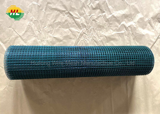 Green PVC Coated Wire Mesh Fencing Rolls 1x1 inch weather resistance
