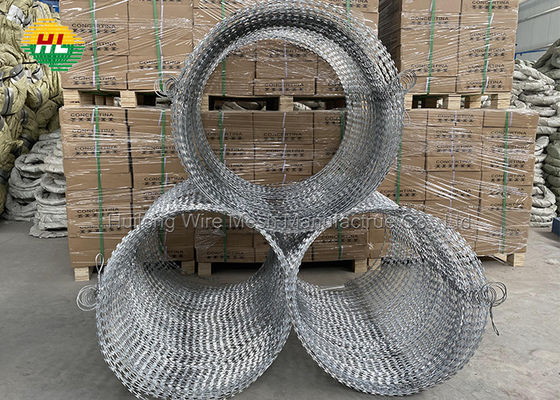 730mm Triple Strand Concertina Wire Heavy Galvanized For Barrier High Security