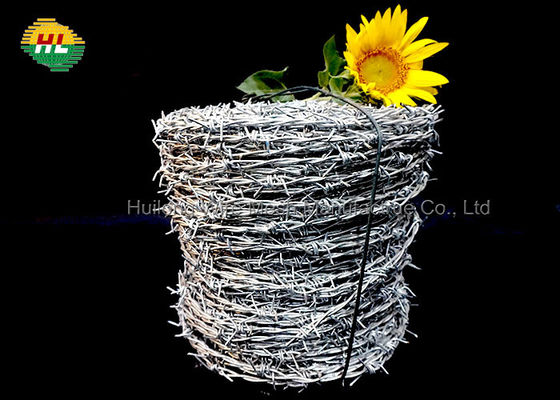 Spacing 4'' Compound Wall Barbed Wire anti rust For Protection