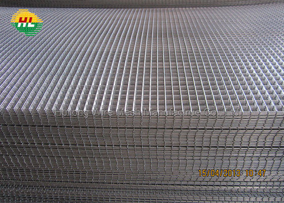 Square 50mm Galvanised Weld Mesh Fence Panels , 12 Gauge Welded Wire Fence Panels