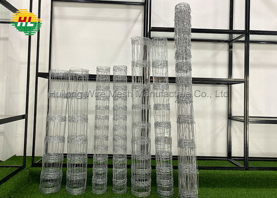 50m Deer Fencing Hinge Joint Wire Mesh , High Tensile Galvanized Steel Fence Roll