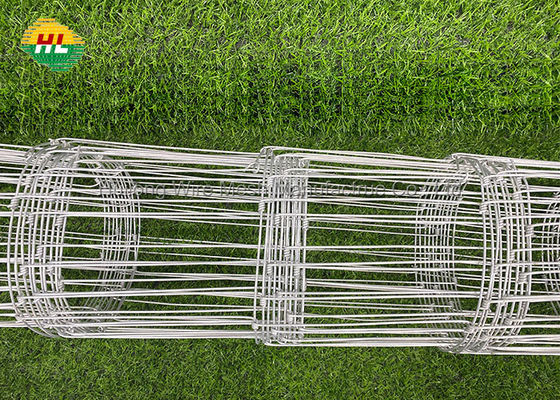 Woven Hinge Joint Wire Mesh , 100m Dingo Horse Fence Roll long service time