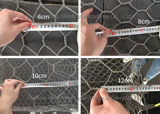 1m Gabion Box Wire Mesh , Galvanized Hexagonal Retaining Wall Cages