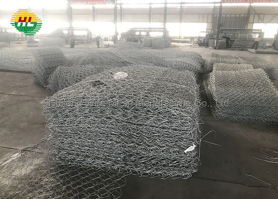 2x1x1m Gabion Box Wire Mesh , Double Twisted Gabion Wall Cage