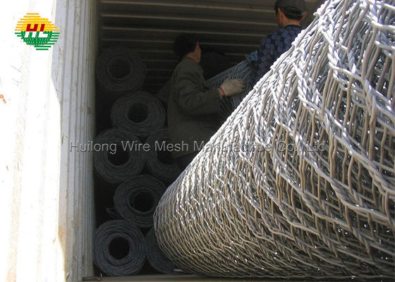 2x1x1m Gabion Box Wire Mesh , Double Twisted Gabion Wall Cage