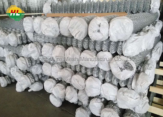 9 Gauge Chain Link Wire Fence , Galvanized 3.15mm Construction Temporary Fence