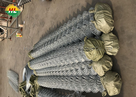 HUILONG Galvanized Chain Link Wire Fence , 13 Gauge Round Post Wire Fence