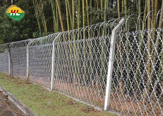 Diamond Openings Welded Razor Blade Fence PVC coated Ce Certificate