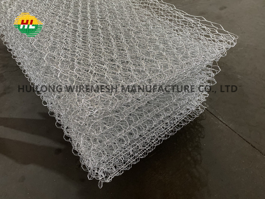 Heavy Galvanized Hexagonal Gabion Baskets Retaining Wall 3.0mm/3.9mm Diameter