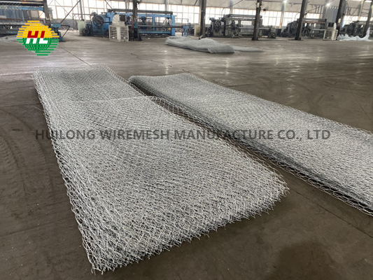 Heavy Galvanized Hexagonal Gabion Baskets Retaining Wall 3.0mm/3.9mm Diameter
