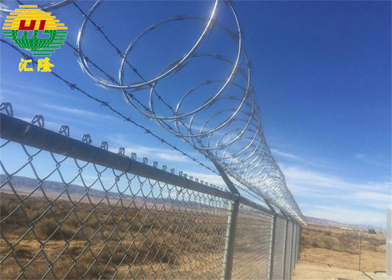 Outdoor Geknipt 2.5mm Scheermes Concertina Prikkeldraad Gegalvaniseerd Staal Antislijtage
