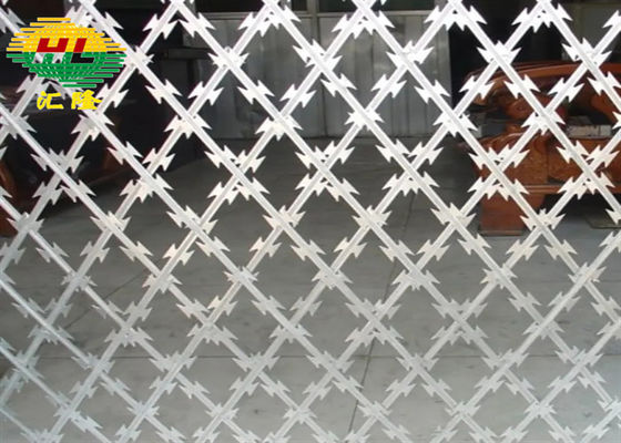 Diamond Mesh Razor Blade Fencing Wire voor de Lengte van de Landbouwbedrijftuin 10m