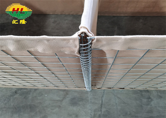 1*1*10m 75*75mm Mesh Hesco Tower Army Hot Dip Galvanized Voor Militair Gebruik